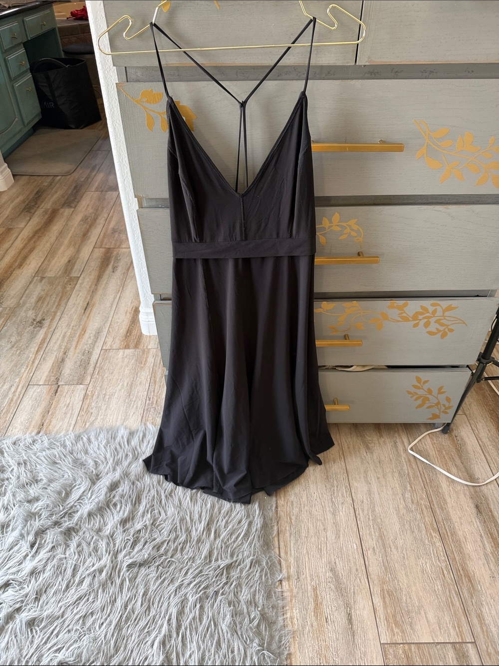 Free People Black Strappy V-Neck Slip Dress - Picture 1 of 7